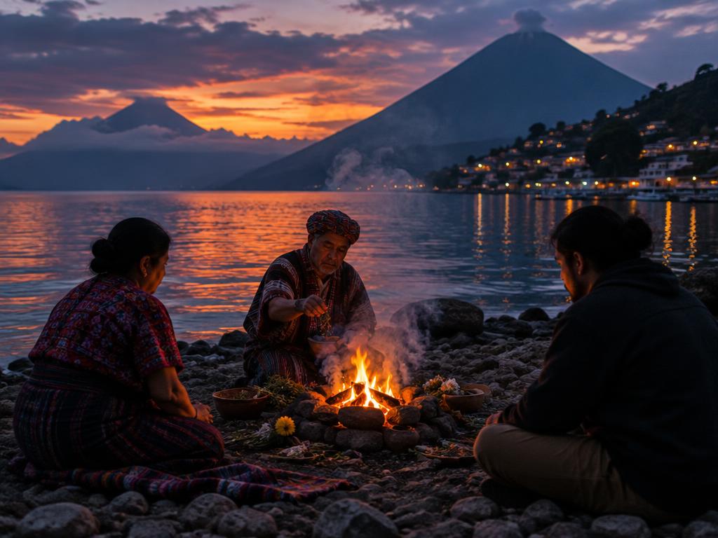 Lakeside Mayan Fire